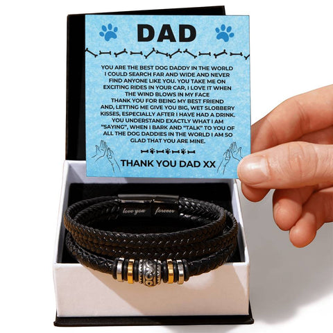 Love You Forever Bracelet for Dog Dad