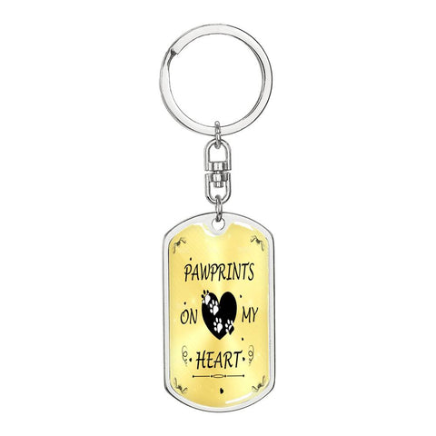 Rectangle Gold Keyring